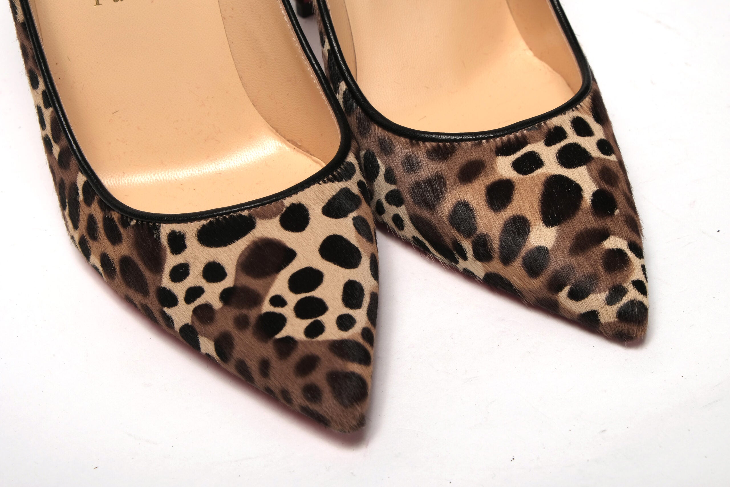 Christian Louboutin Leopard Kate 100 Pony Heels