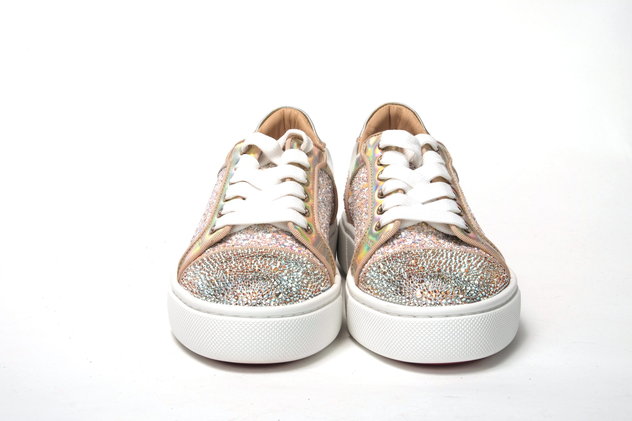 Christian Louboutin Rose Gold Verissma 2 Strauss Flat Sneaker