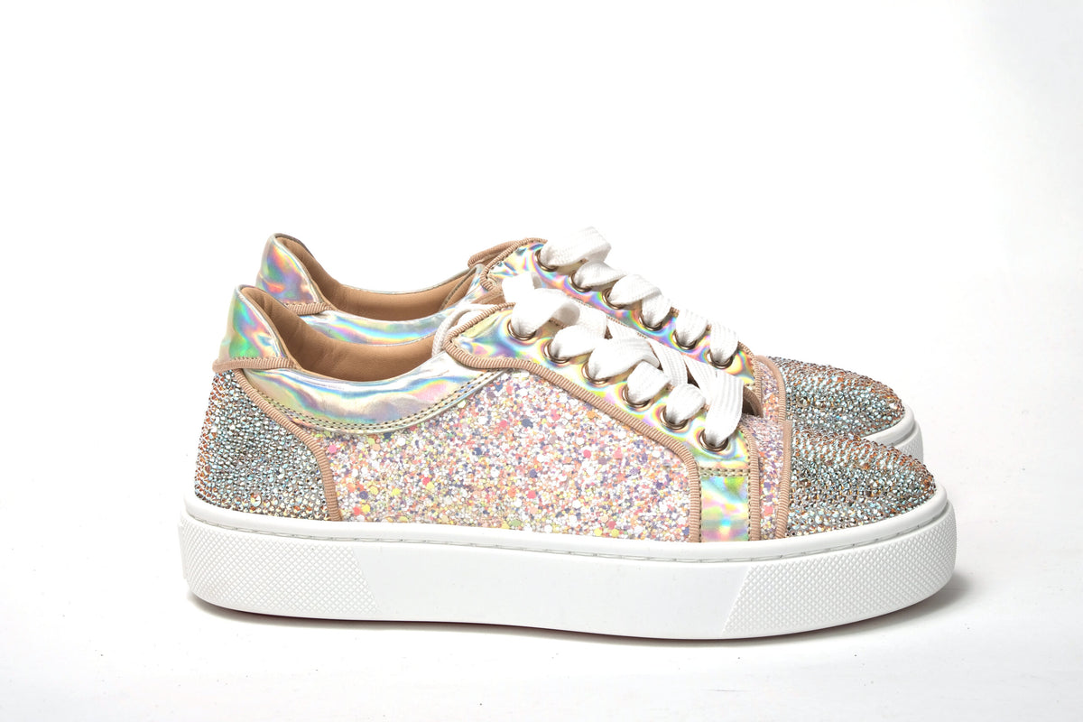 Christian Louboutin Rose Gold Verissma 2 Strauss Flat Sneaker