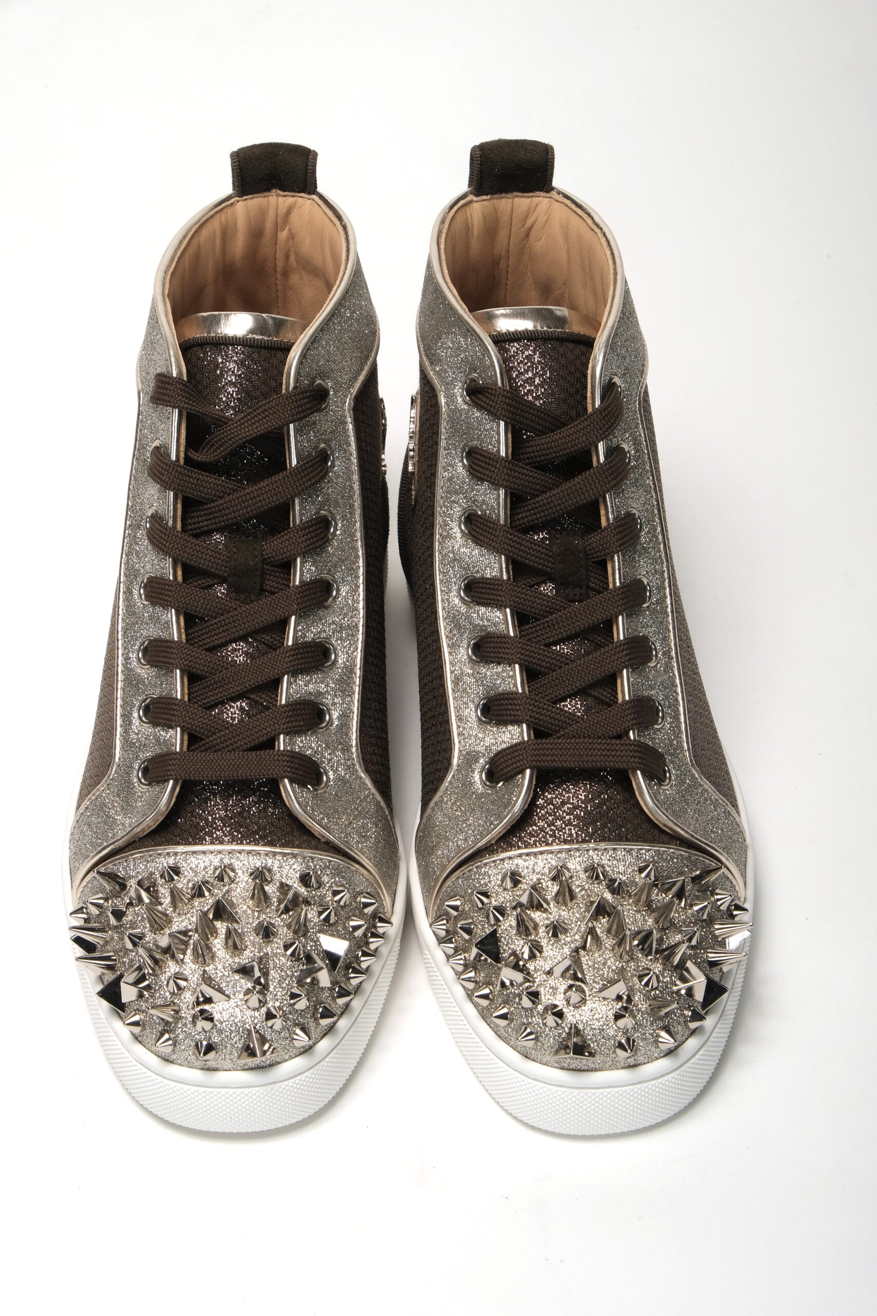 Christian Louboutin Silver/Sv Lou Pik Orlato Flat Shoes