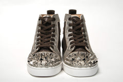 Christian Louboutin Silver/Sv Lou Pik Orlato Flat Shoes