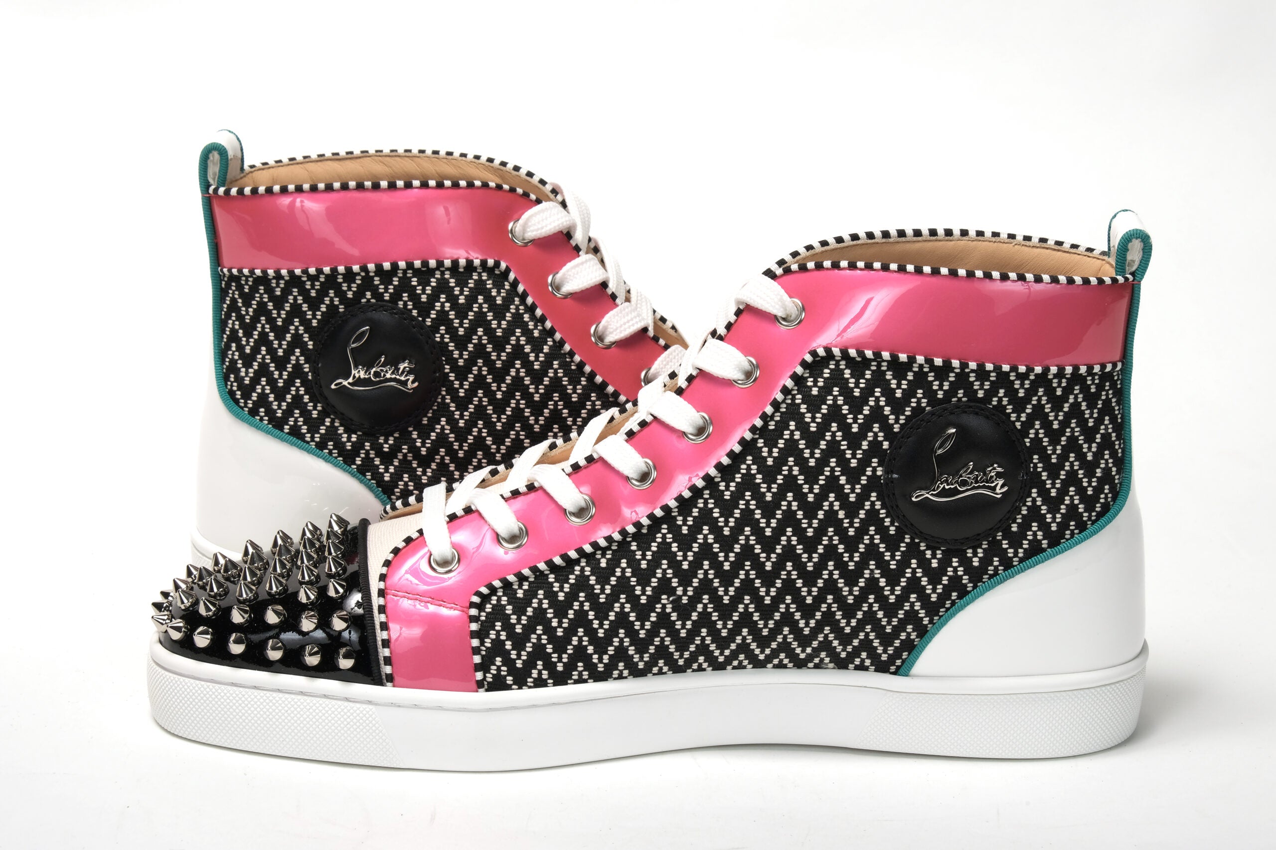 Christian Louboutin Multicolor Version Lou Spikes Orlato Flat Shoes