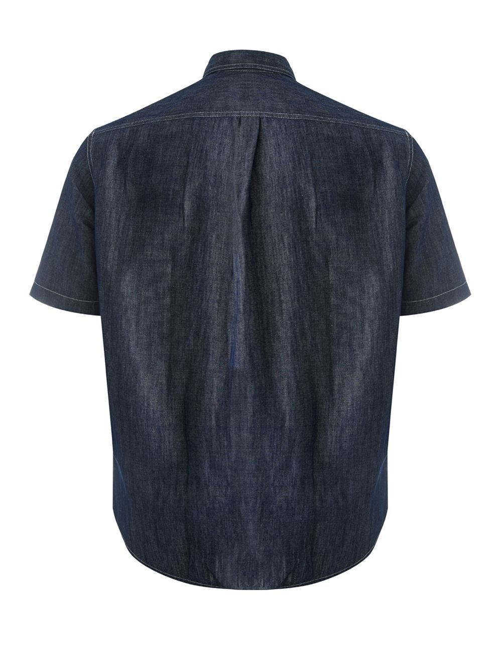 Emporio Armani Blue Denim Short Sleeves Shirt