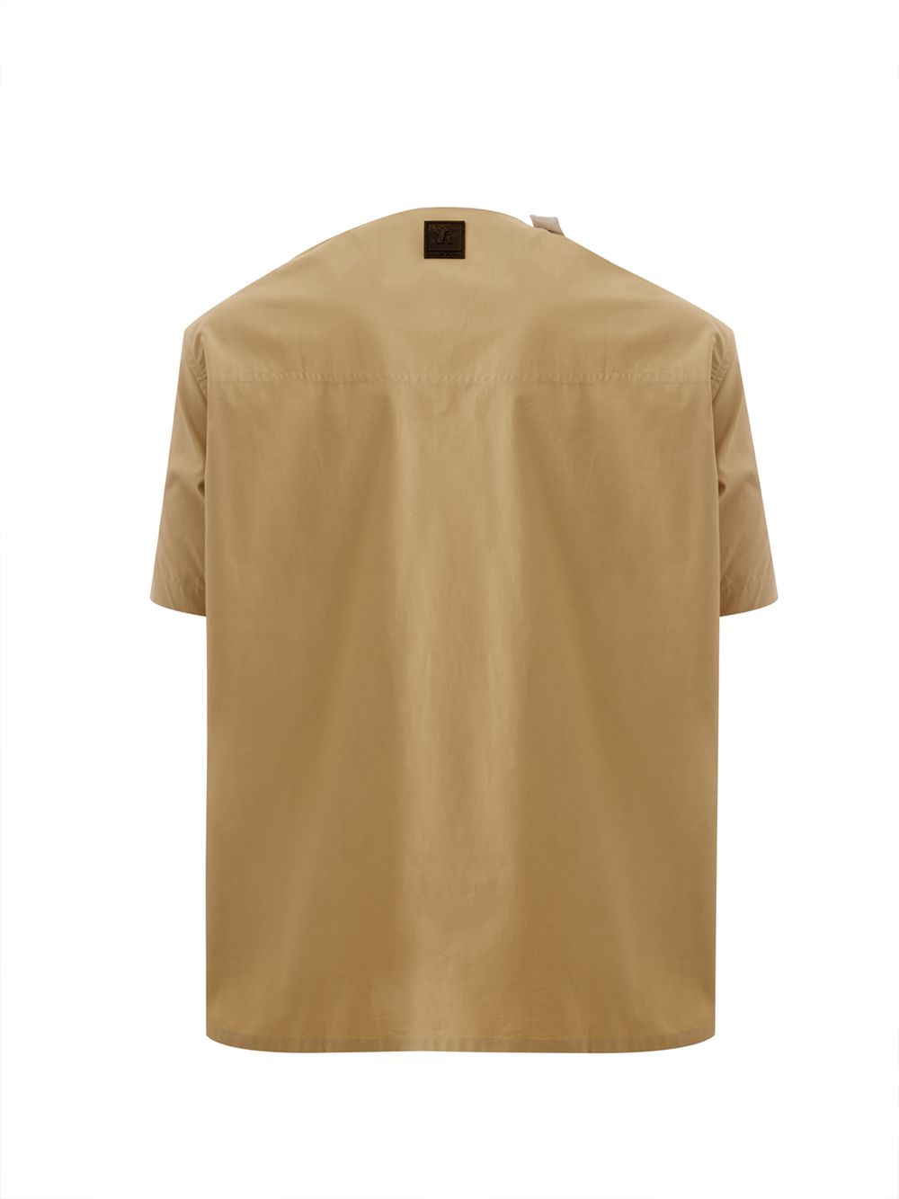 Emporio Armani Oversized Beige T-Shirt with Side Closure