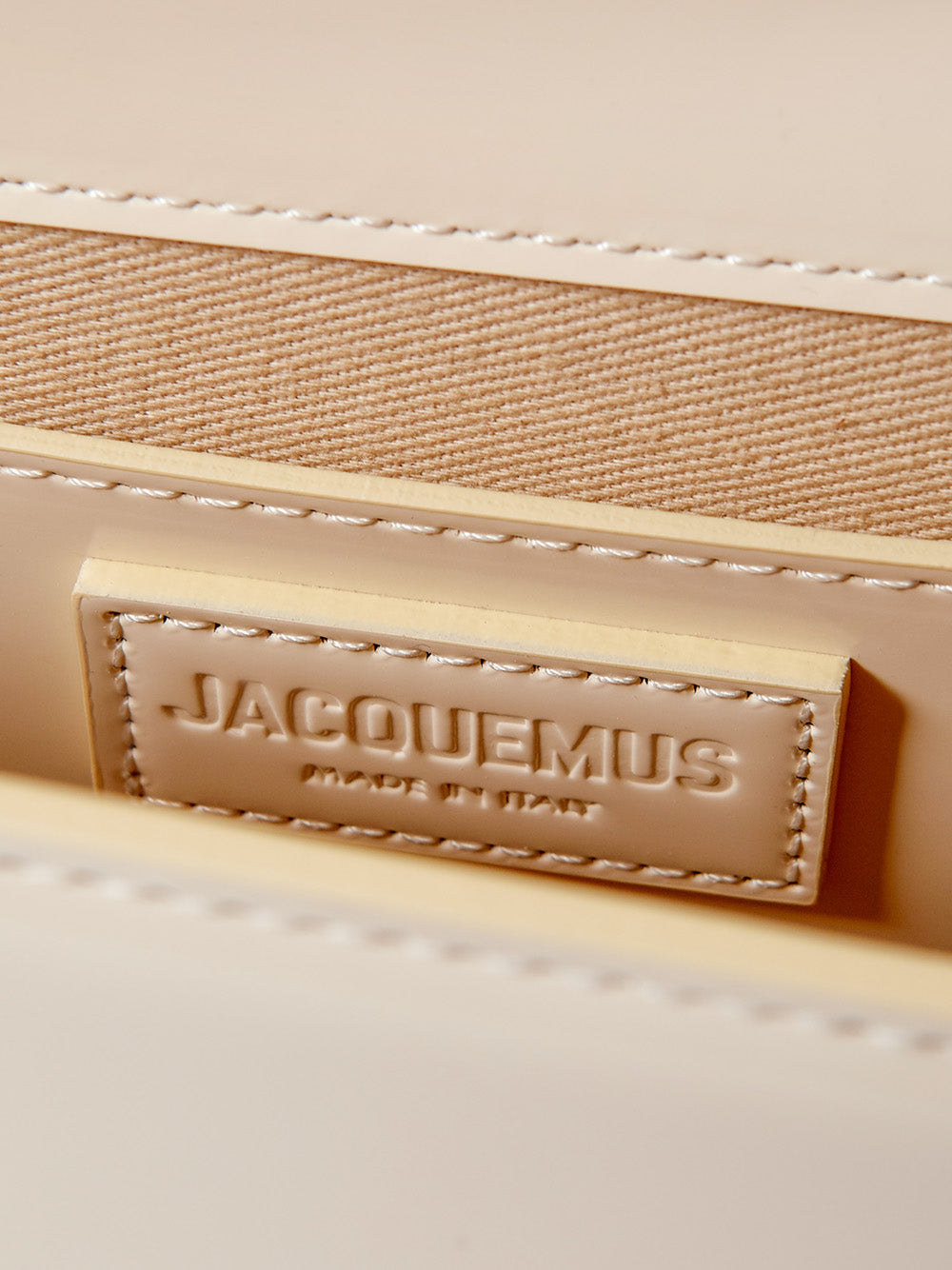 Jacquemus Ivory Leather Le Bambino Long Shoulder Bag