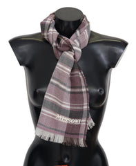 Missoni Elegant Multicolor Wool Scarf with Logo Embroidery