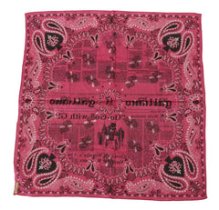 John Galliano Elegant Pink Cotton Bandana Shawl Scarf