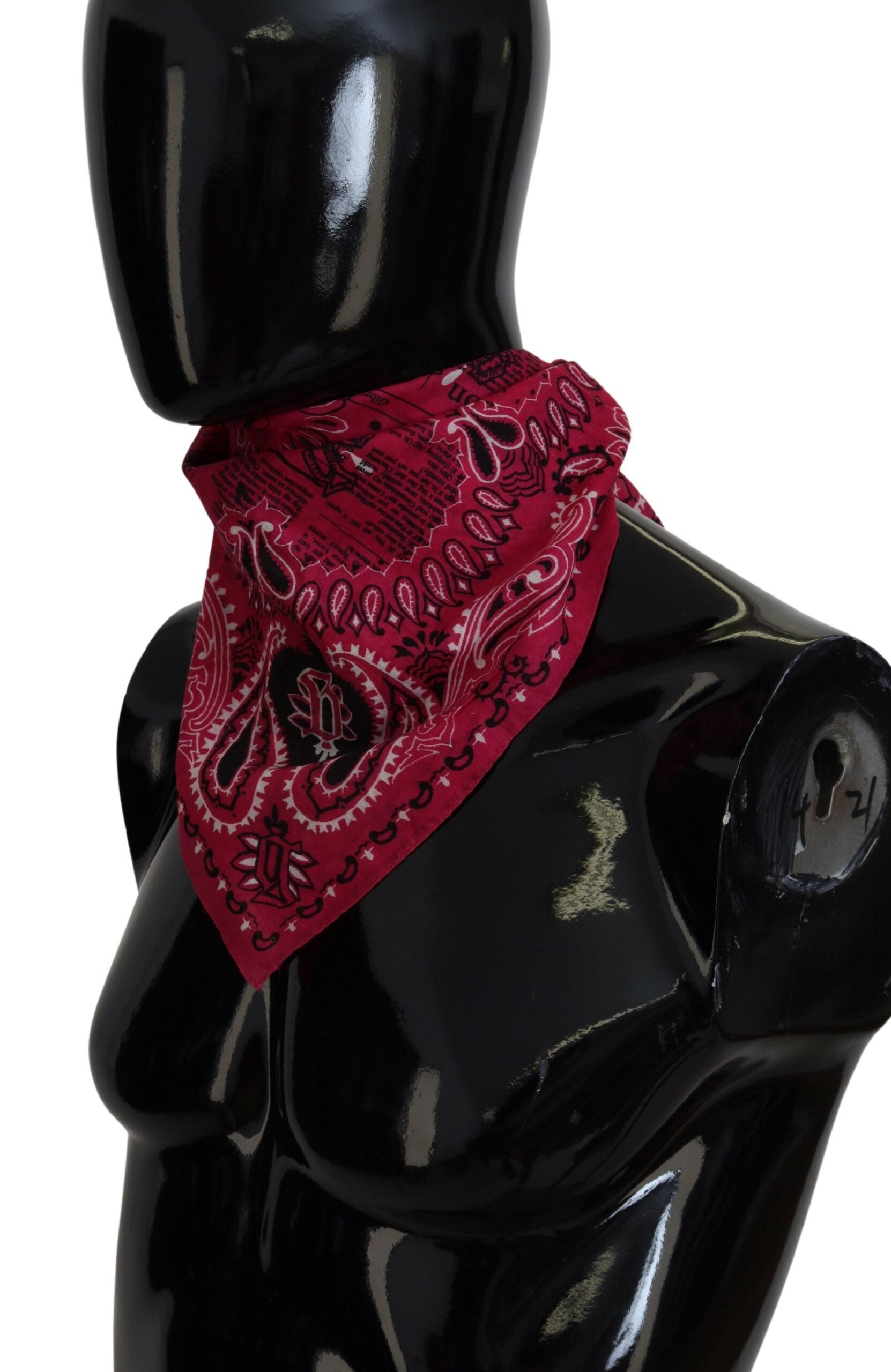 John Galliano Elegant Pink Cotton Bandana Shawl Scarf