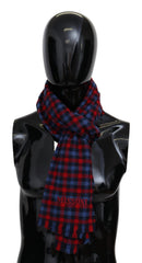 Missoni Elegant Checkered Wool Scarf with Fringes