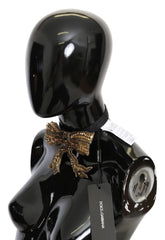 Dolce & Gabbana Elegant Silk Gold Bowtie - Dazzle in Style