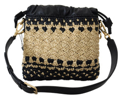 Dolce & Gabbana Elegance Unleashed Beige & Black Shoulder Bag