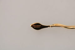 Dolce & Gabbana Elegant Gold & Crystal Brooch Pin