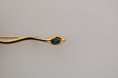 Dolce & Gabbana Elegant Gold & Crystal Brooch Pin