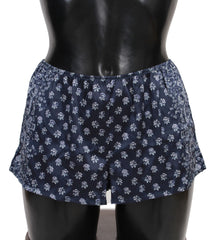 Ermanno Scervino Italian Silk Lingerie Shorts in Serene Blue