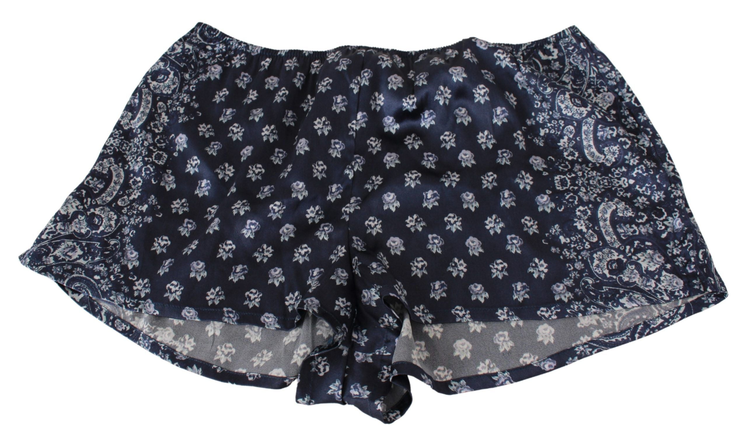 Ermanno Scervino Italian Silk Lingerie Shorts in Serene Blue