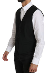 Dolce & Gabbana Elegant Black Formal Dress Suit Vest