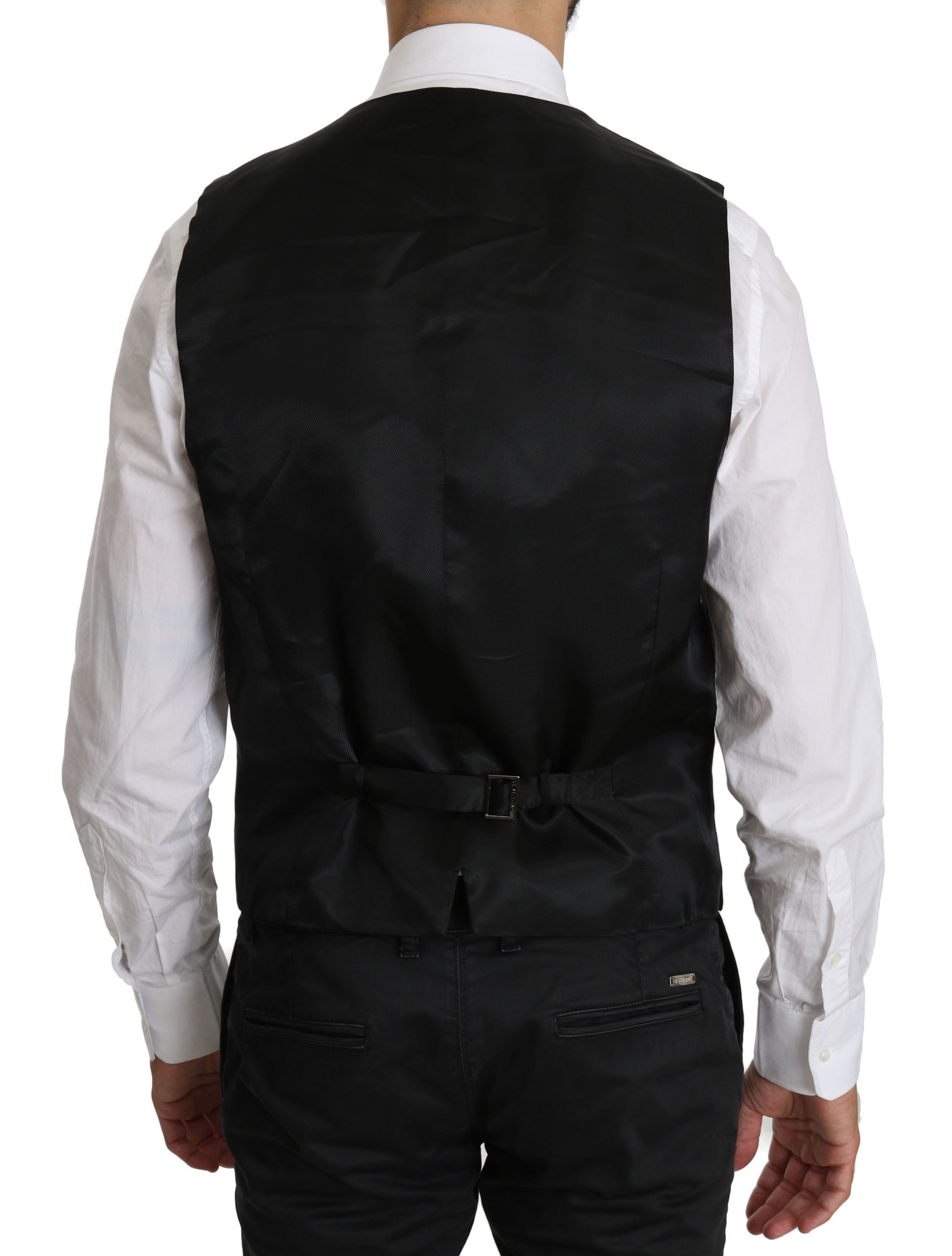 Dolce & Gabbana Elegant Black Formal Dress Suit Vest