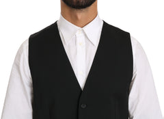 Dolce & Gabbana Elegant Black Formal Dress Suit Vest