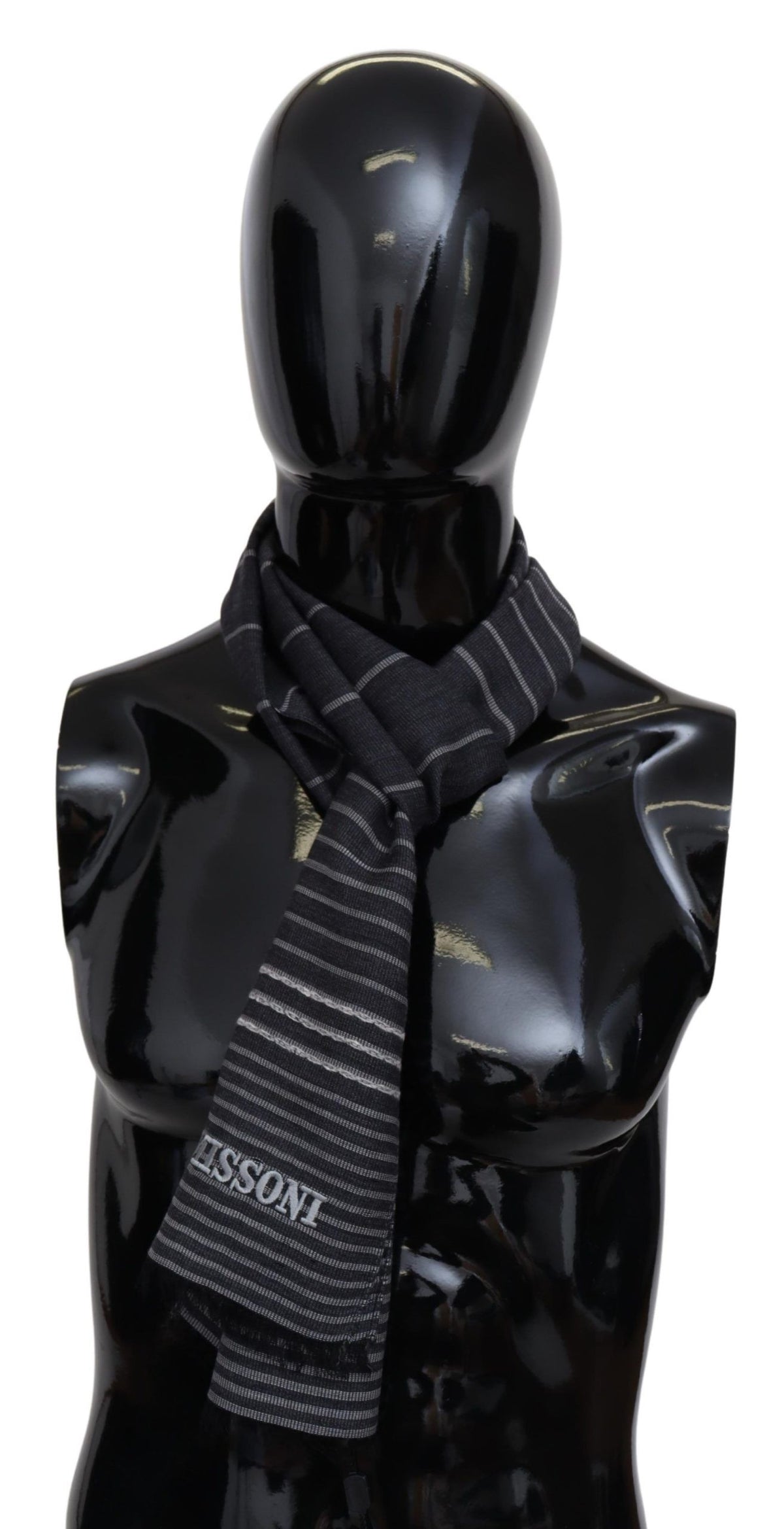 Missoni Elegant Wool-Silk Striped Scarf