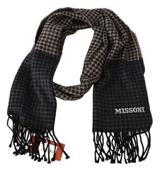 Missoni Elegant Houndstooth Wool Scarf