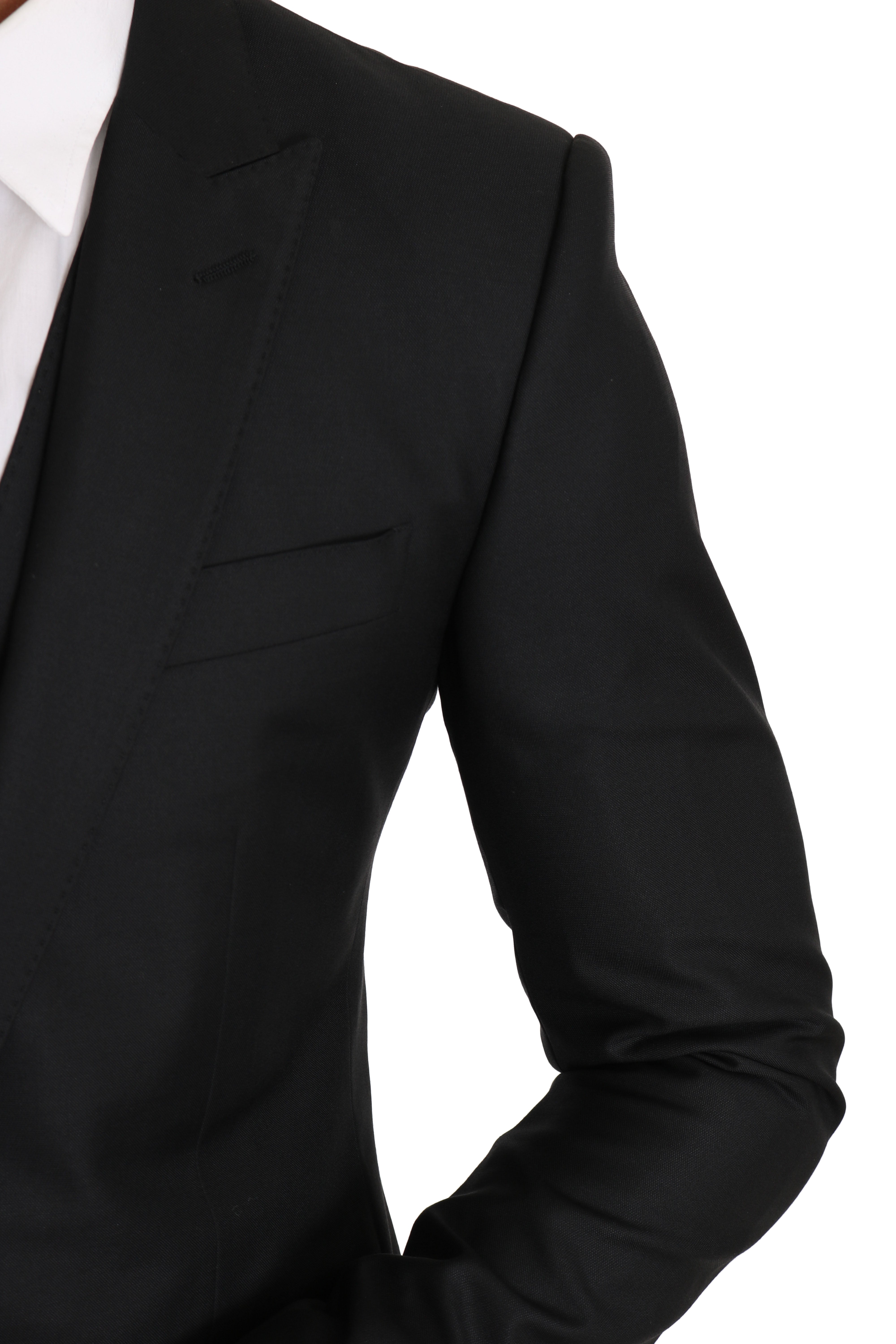 Dolce & Gabbana Blazer Vest 2 Piece Black Wool MARTINI