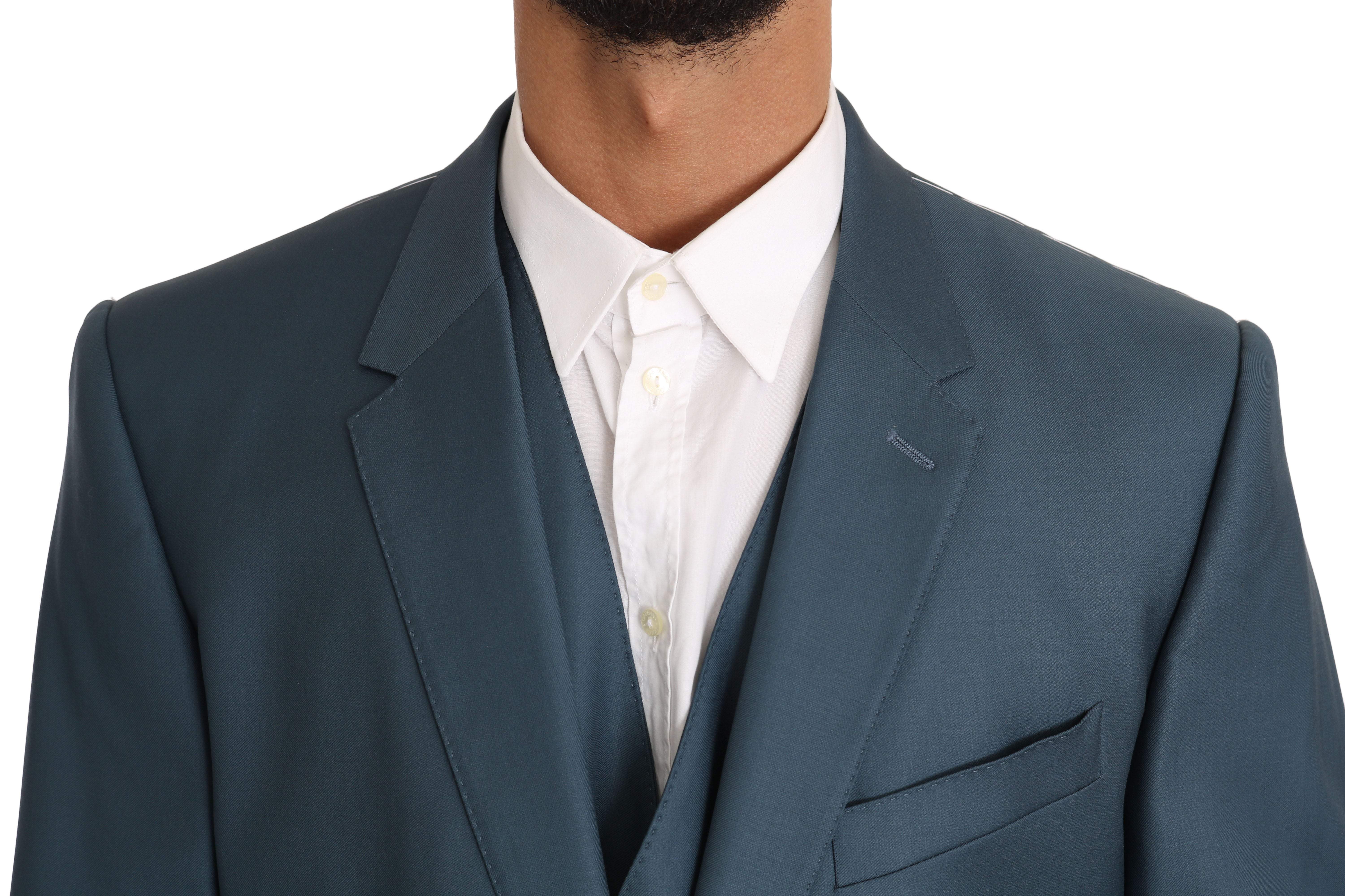 Dolce & Gabbana Elegant Green Martini Wool Blazer and Vest