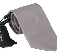 Dolce & Gabbana Elegant Grey Silk Necktie