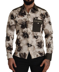 Dolce & Gabbana Floral Print Casual Cotton Shirt