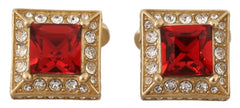Dolce & Gabbana Elegant Gold-Tone Square Cufflinks