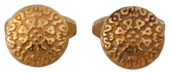 Dolce & Gabbana Elegant Gold Plated Brass Men's Cufflinks