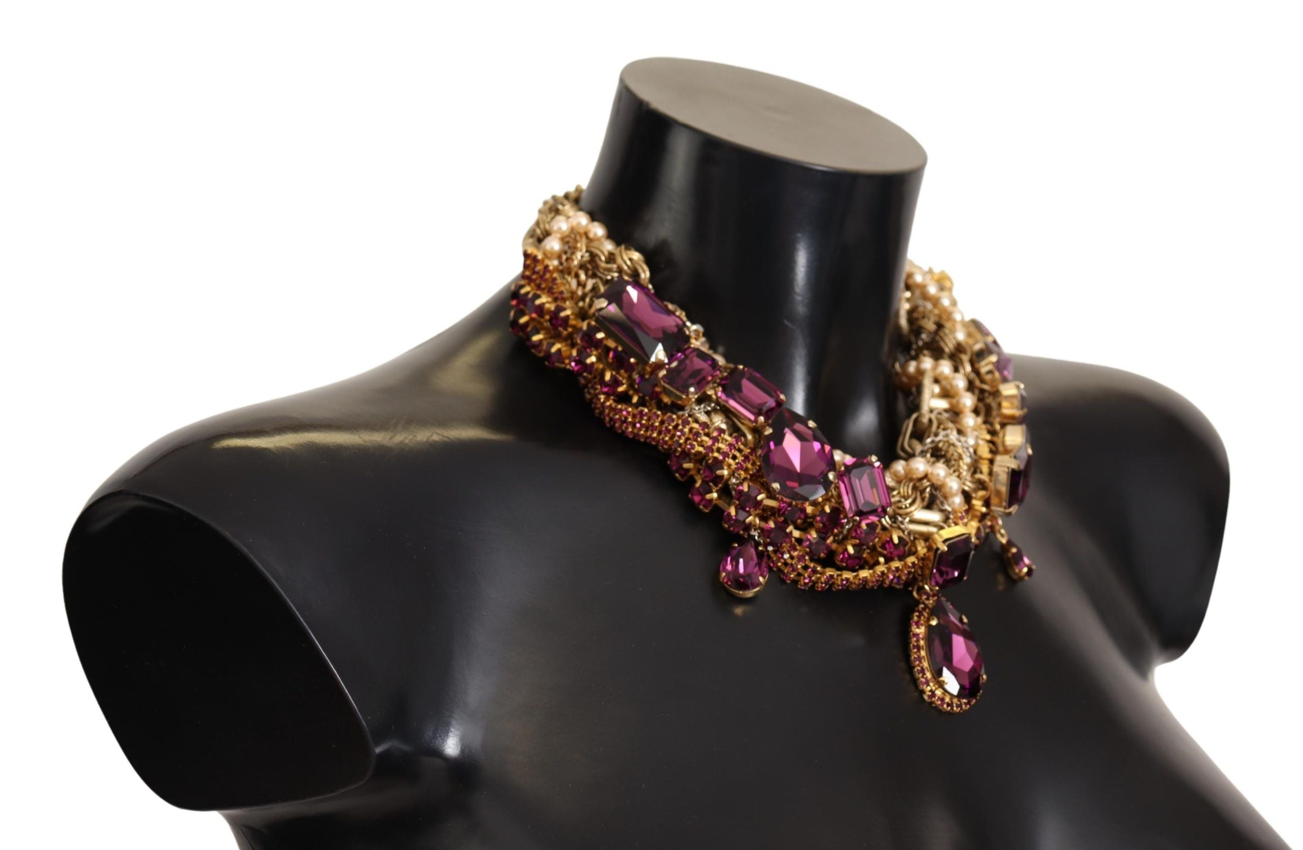 Dolce & Gabbana Sicilian Sparkle Gold-Tone Statement Necklace