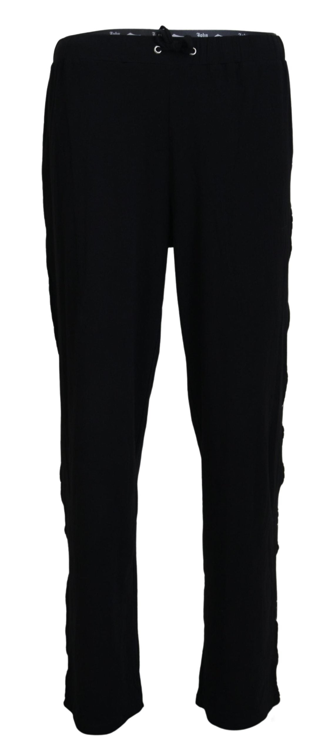 John Galliano Black Cotton Stretch Men Pants