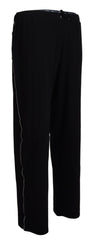 John Galliano Black Cotton Stretch Men Pants