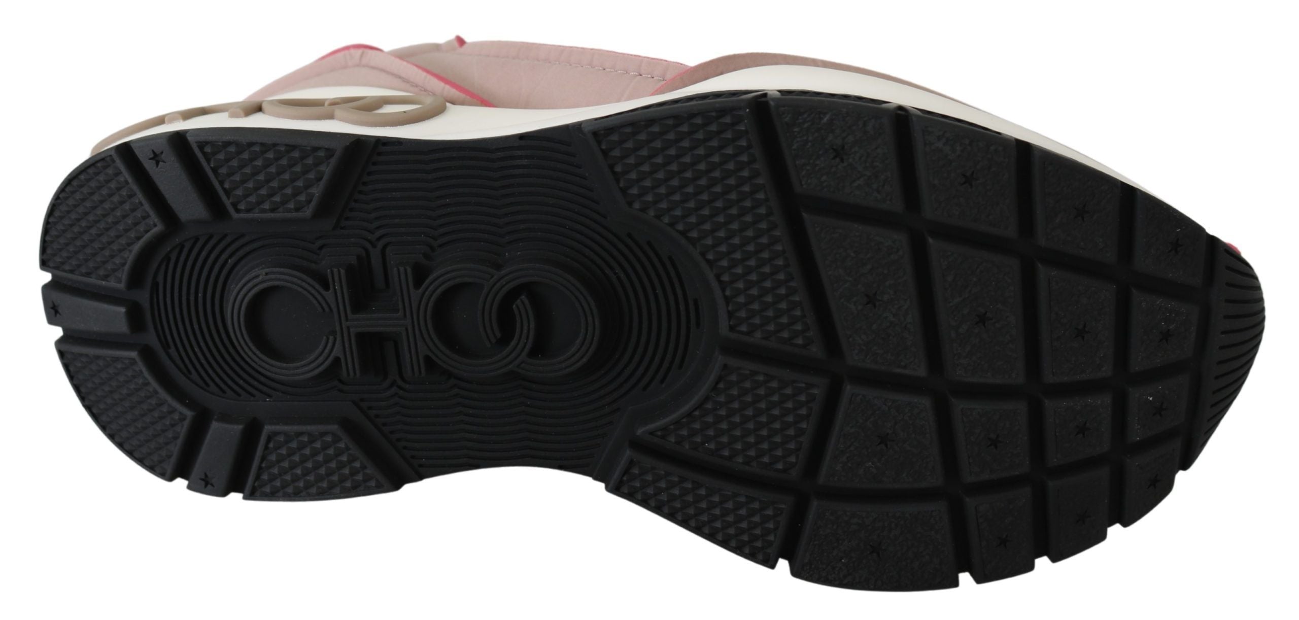 Jimmy Choo Ballet Pink and Red Raine Sneakers