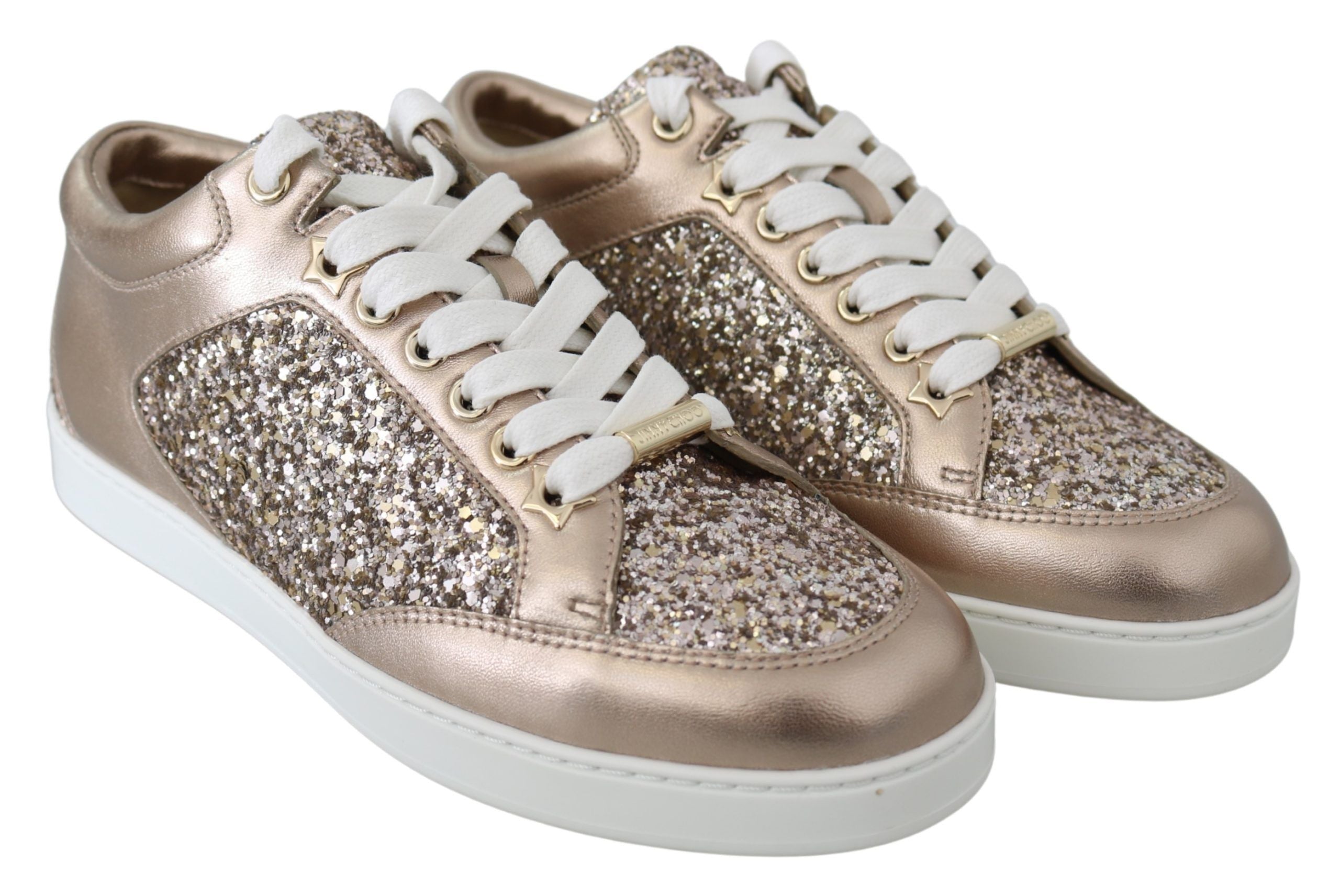 Jimmy Choo Ballet Pink Leather Miami Sneakers