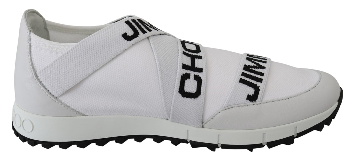 Jimmy Choo Toronto White/Black Nappa/Knit Sneakers