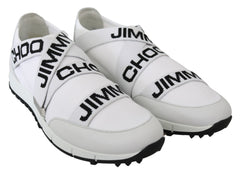 Jimmy Choo Toronto White/Black Nappa/Knit Sneakers