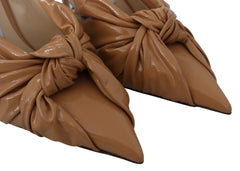 Jimmy Choo Caramel Brown Leather Annabell 85  Pumps