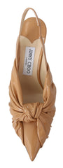 Jimmy Choo Caramel Brown Leather Annabell 85  Pumps