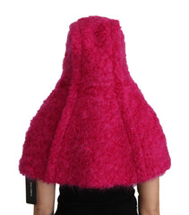 Dolce & Gabbana Elegant Pink Mohair Hooded Scarf