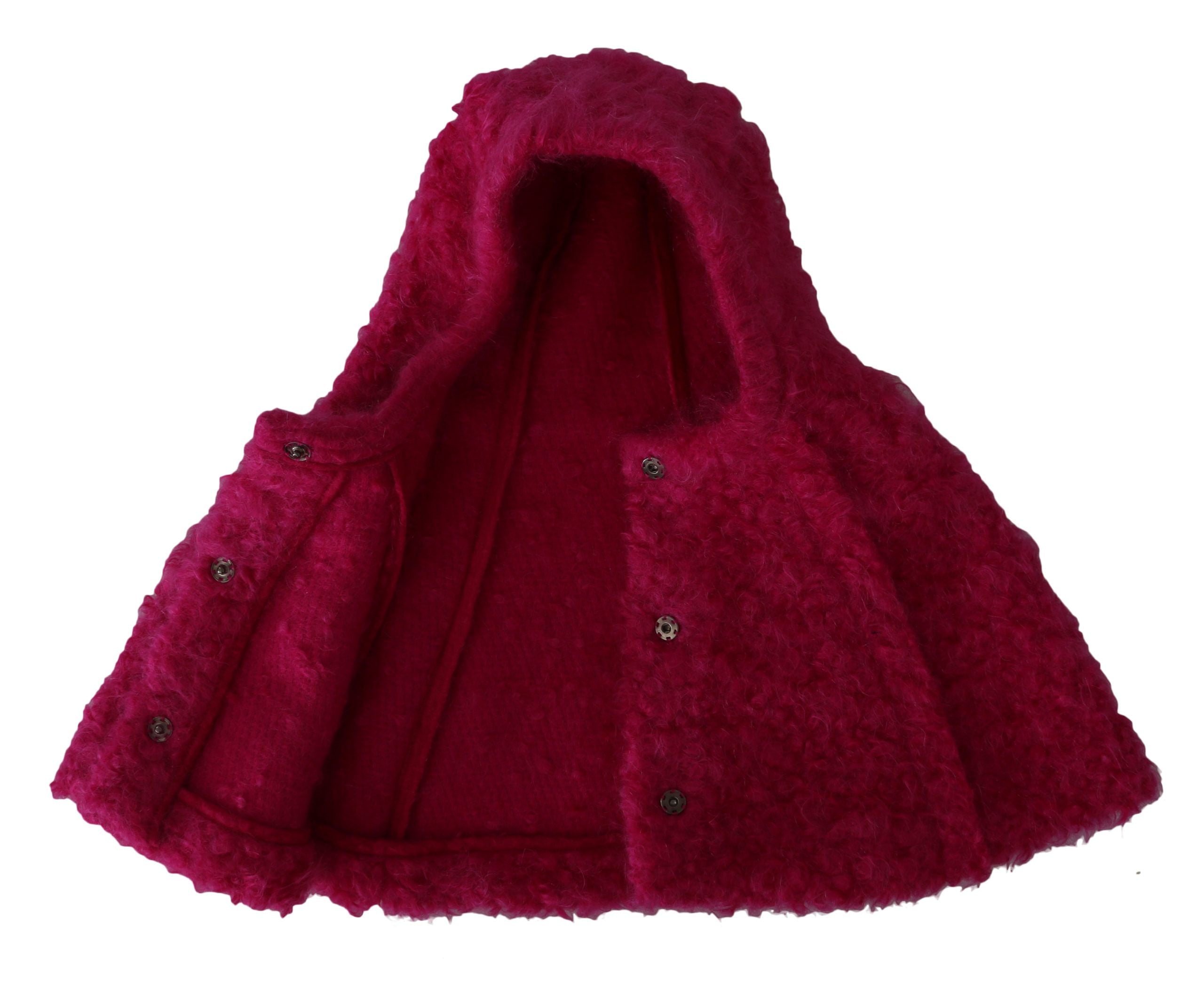 Dolce & Gabbana Elegant Pink Mohair Hooded Scarf