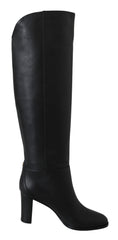 Jimmy Choo Black Leather Madalie 80 Boots Shoes