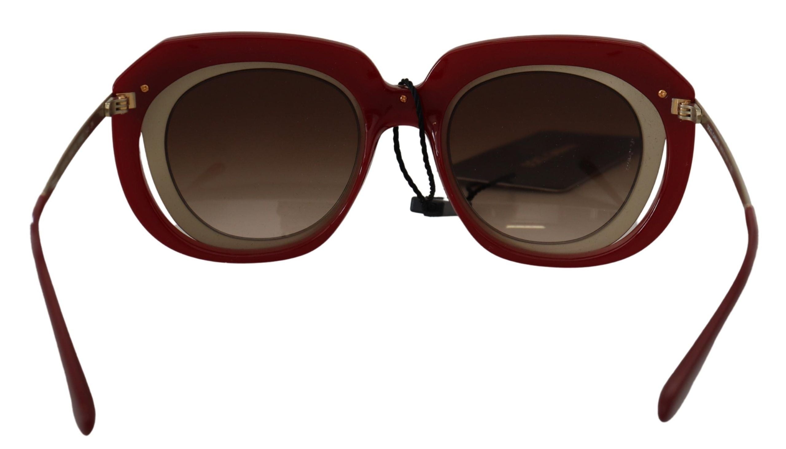 Dolce & Gabbana Elegant Red Gold-Plated Women's Sunglasses