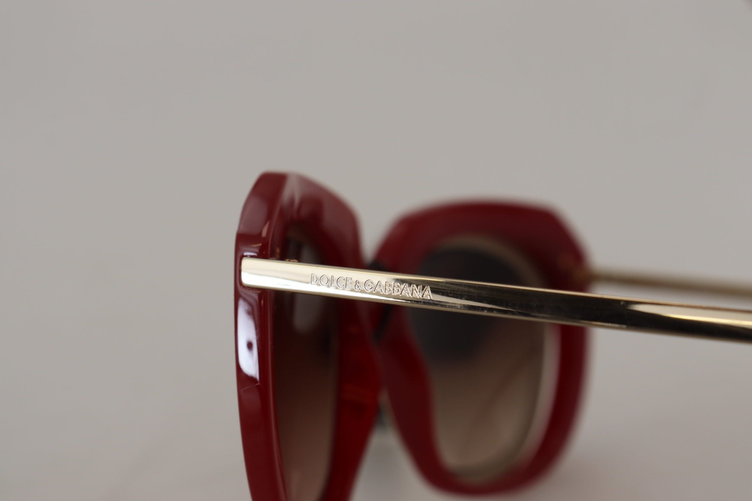 Dolce & Gabbana Elegant Red Gold-Plated Women's Sunglasses