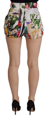 Dolce & Gabbana Multicolor Majolica Floral High-Waist Shorts