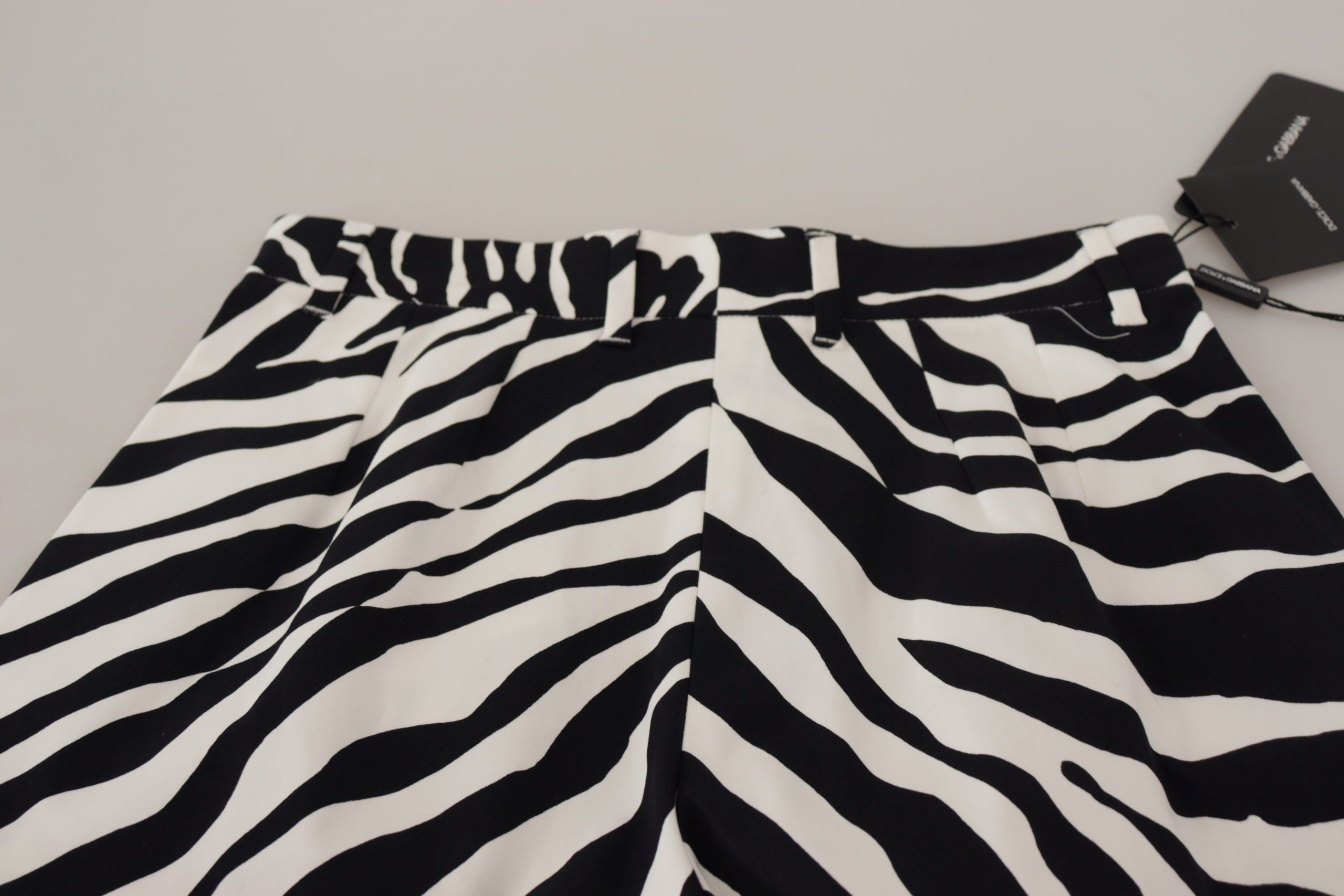 Dolce & Gabbana Zebra Print Mid Waist Hot Pants