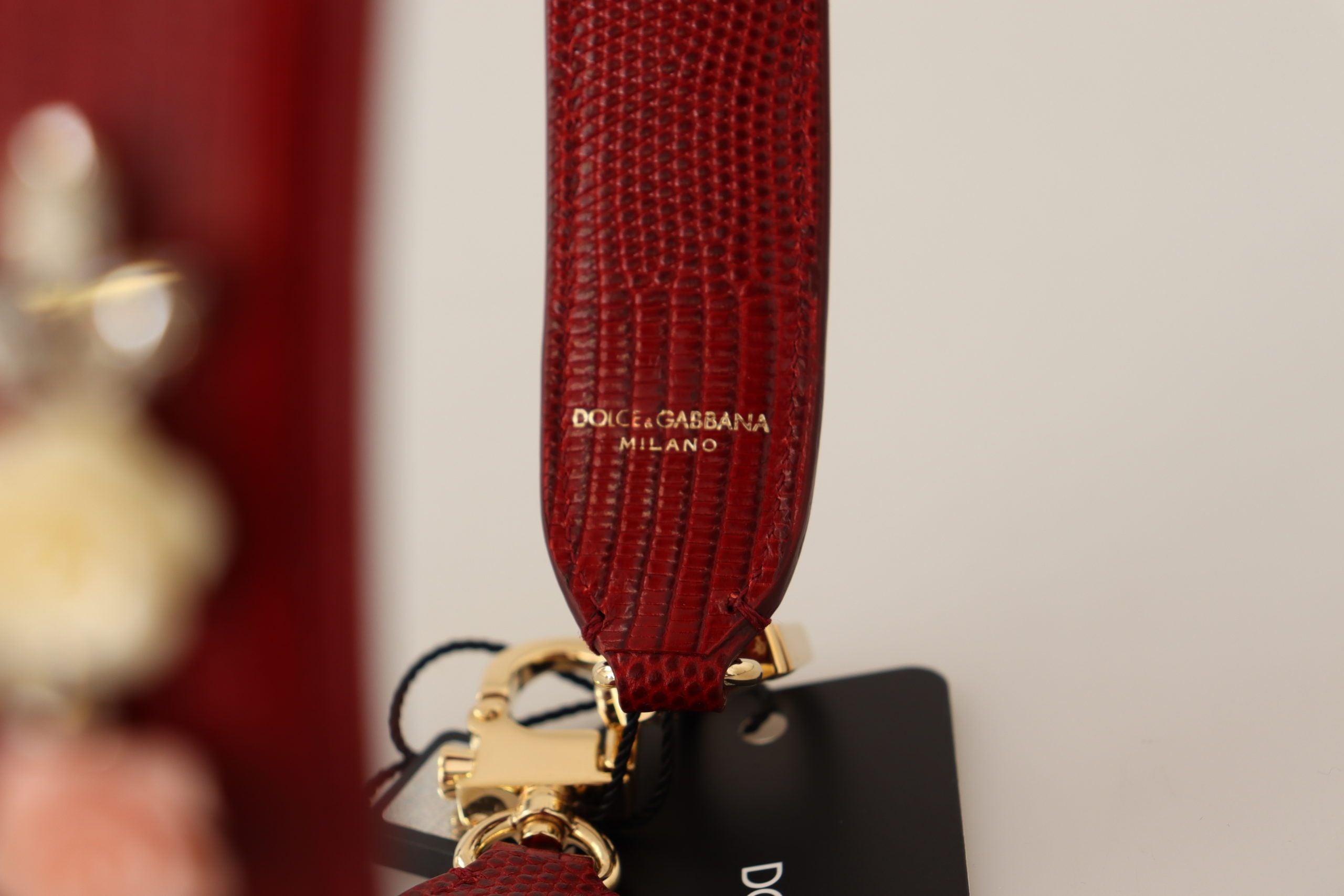 Dolce & Gabbana Exotic Leather Red Shoulder Bag Strap