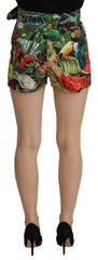 Dolce & Gabbana Chic Jungle Print High Waist Shorts