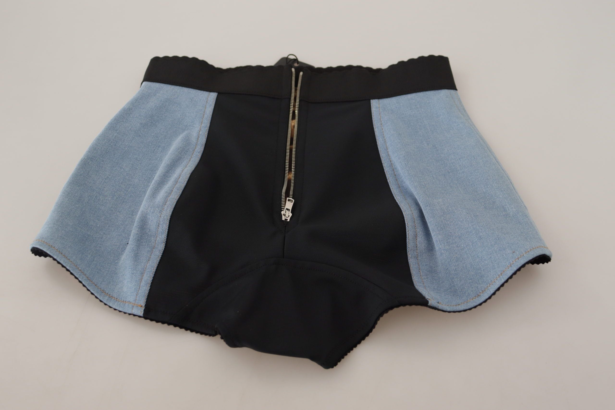 Dolce & Gabbana Light Blue High Waist Hot Pants Cotton Shorts