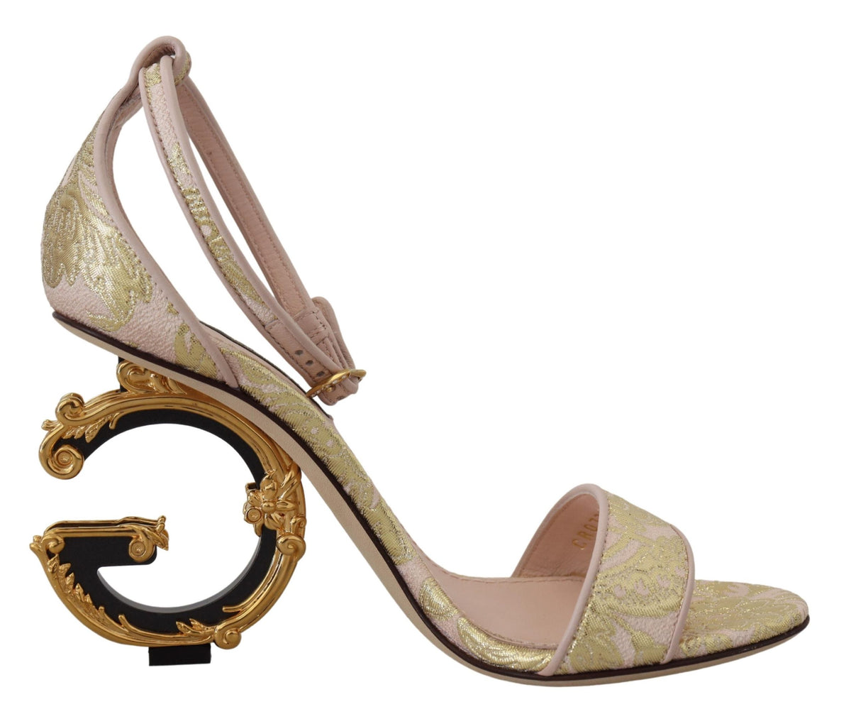 Dolce & Gabbana Chic Pink Brocade Keira Sandals